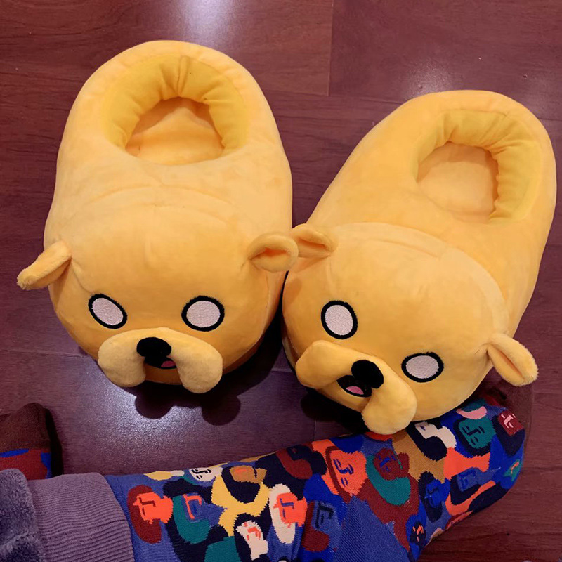 Aventura viejo cuero Jack tiempo pan Zapatillas de algodón invierno interior bolsa talón slip-on toe pareja zapatos calientes