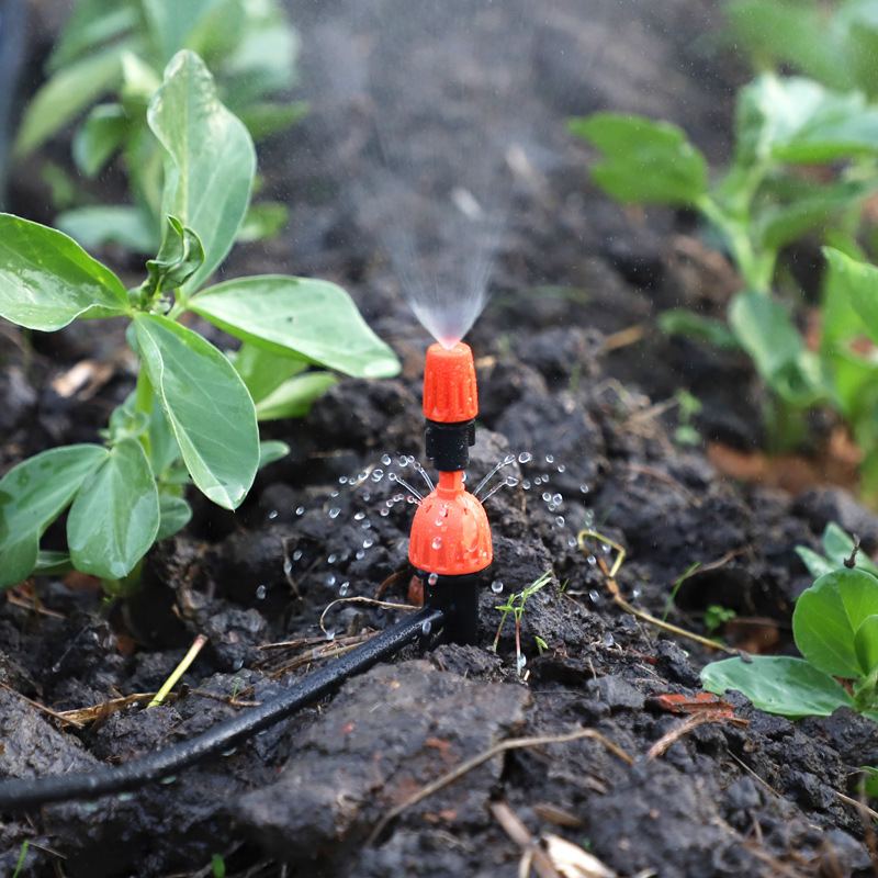 Dispositivo de regador de flores integrado ajustable de goteo se puede conectar a un solo chorro naranja, boquilla de pulverización de varilla fácilmente insertada sin impuestos.
