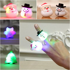 Christmas small gift party finger light toy Christmas glowing ring adult children universal