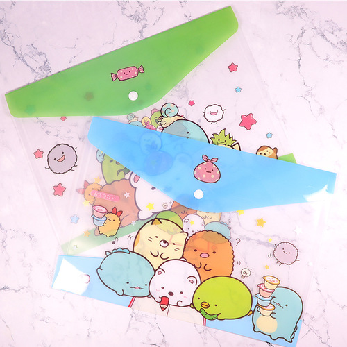 Internet celebrity cute document bag corner biology test paper clip storage bag subject bag information bag student stationery bag information