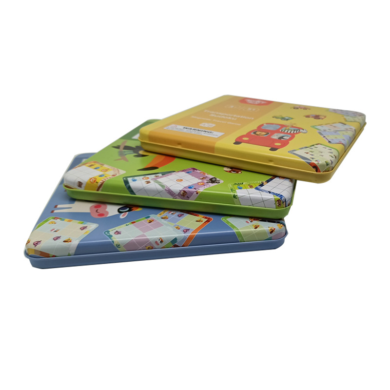 定 制儿童积木玩具数独铁盒包装 游戏卡牌卡片盒收纳盒 正方形铁