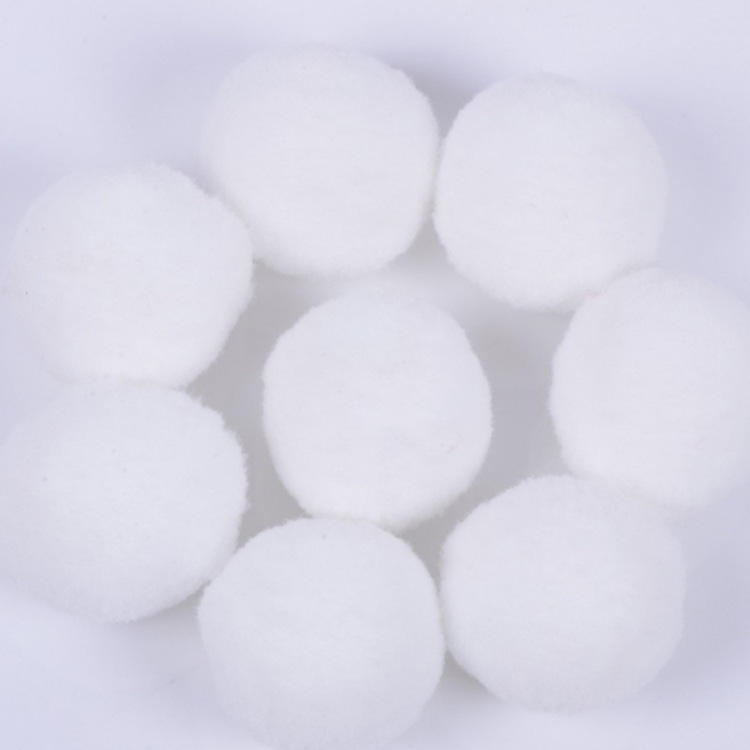 Wholesale White 5cm polyester high elastic fur ball diy creative handmade toys clothing accessories accessories large plush ball