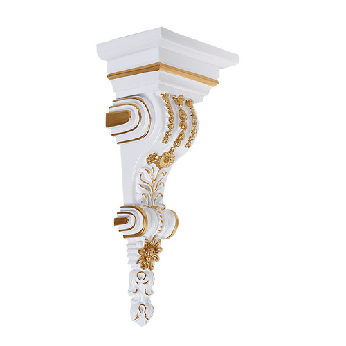 Dongyang wood carving finished Roman column decals direct sale cabinet decoration stigma flower beam support long flower European style corbel imitation