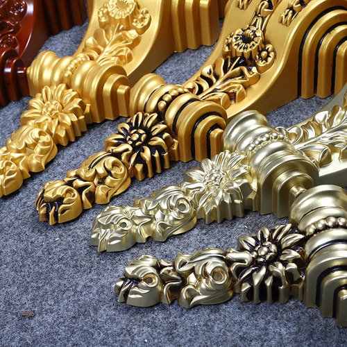 Dongyang wood carving finished Roman column decals direct sale cabinet decoration stigma flower beam support long flower European style corbel imitation