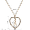 Fashionable necklace, universal chain for key bag  with letters heart-shaped, European style, simple and elegant design