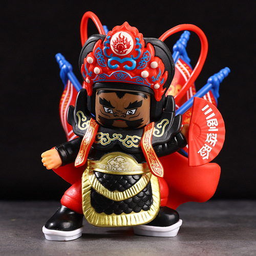 Sichuan Opera Face-changing Doll with Sandblasted Sichuan Opera Mask, Chengdu Craft, Opera Figurine, Gift for Foreigners