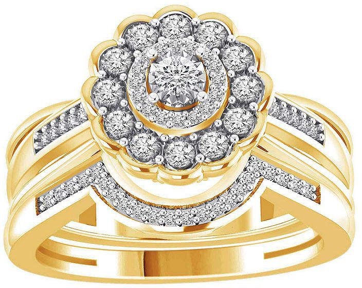 Sanjie Amazon Venta caliente europeo y americano pareja anillo chapado en oro con incrustaciones de circón anillo directo de fábrica joyería clásica