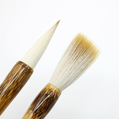 Wholesale beginners and brushes customized calligraphy practice brown bamboo hemp bamboo wolf hair goat hair student brush delivery