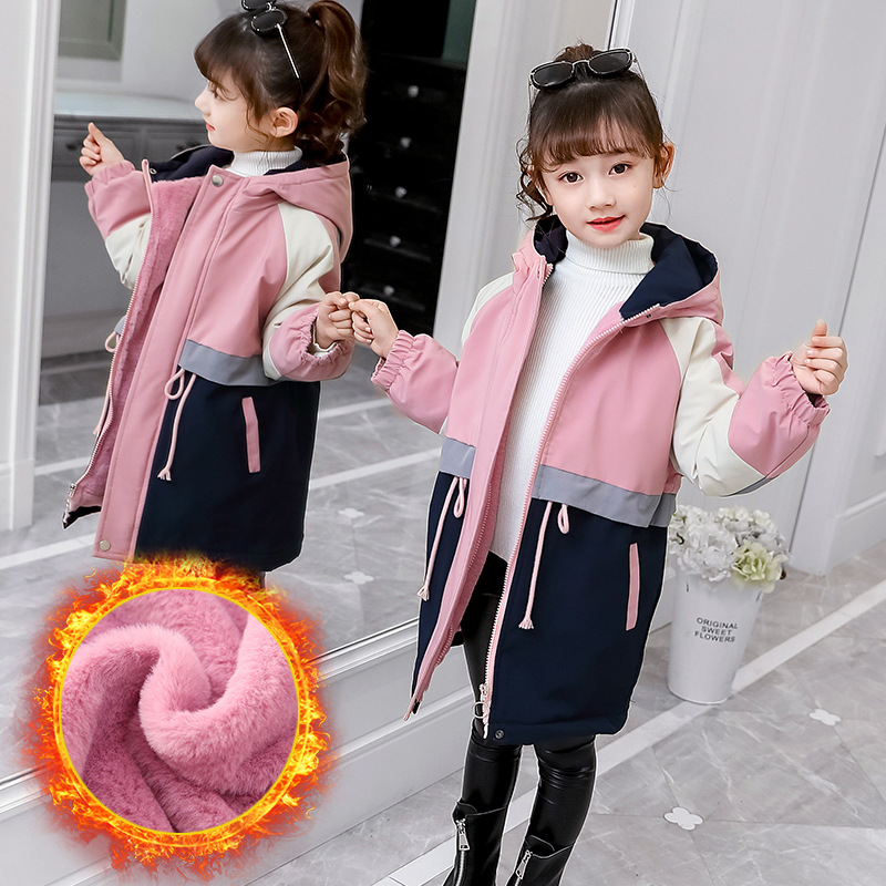 女童冬装派服2024新款韩版棉衣中大童儿童时尚洋气工装棉服外套
