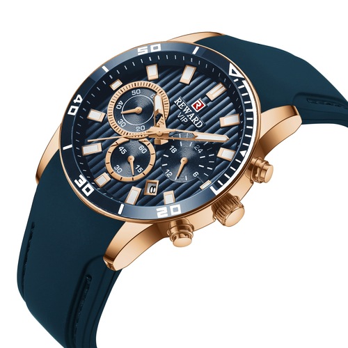 Reward/Rivoda silicone strap men's sports watch calendar luminous waterproof multi-function chronograph