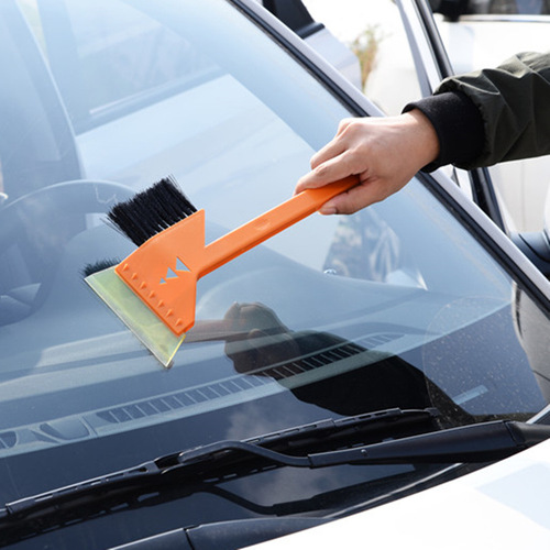 Screwless telescopic tendon snow shovel, car snow scraper, defrost and de-icing shovel, snow shovel car snow brush tool