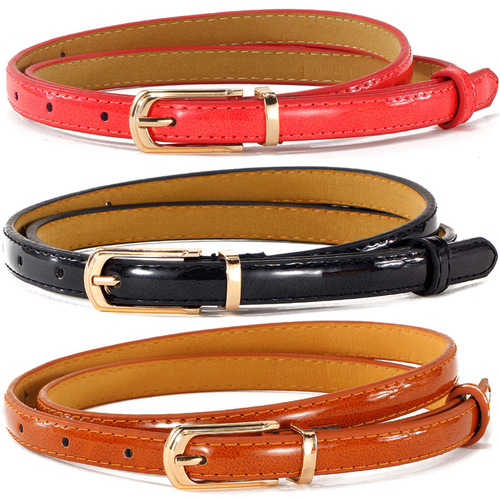 Korean style pin buckle all-match dress belt female manufacturer women's fine candy color decorative belt one piece drop belt