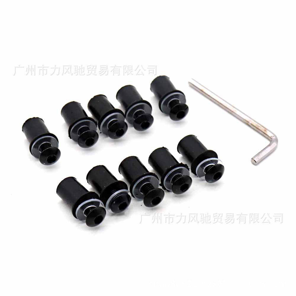 Adecuado para tornillos de parabrisas de motocicleta, decoración de fijación de tornillos de parabrisas de 5mm, tornillos de parabrisas modificados