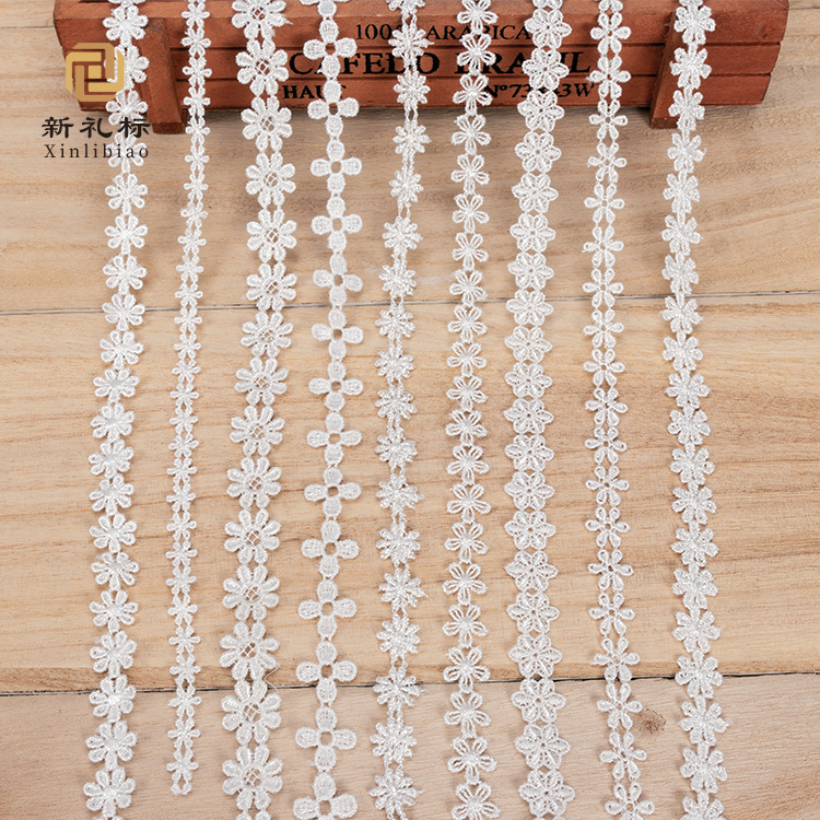 Polyester Glossy Lace, Versatile Polyester Small Flower Clothing Accessories Diy, Embroidered Lace, Water-Soluble Lace