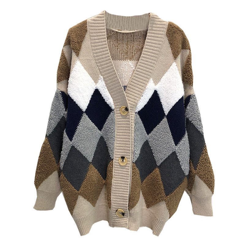 2023 nuevo estilo coreano suéter de hadas cardigan mujeres sueltas ins super popular Top perezoso estilo grueso suéter