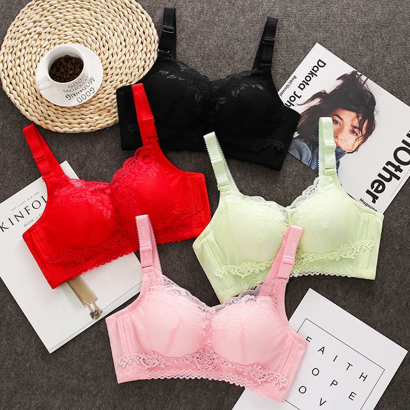 New Arrival Bra with No Steel Rings Big Bust Push-up Adjustable Bra Lace Sexy Inner Clothes Girly Bra with No Steel Rings New Arrival Bra with No Steel Rings Big Bust Push-up Adjustable Bra Lace Sexy Inner Clothes Girly Bra with No Steel Rings