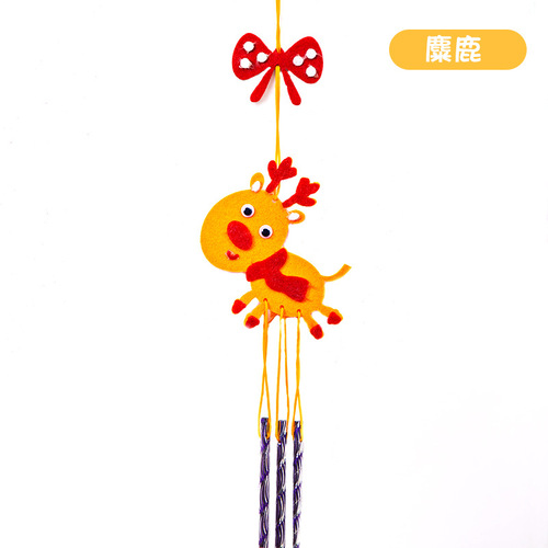 Fabric wind chimes children's creative diy non-woven handmade material package Christmas non-woven decorative hangings