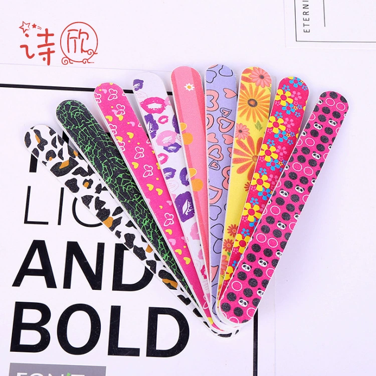 Фабрика прямой для двусторонней печати пилка для ногтей песок полосы ногтей Полировка полосы ногтей инструменты