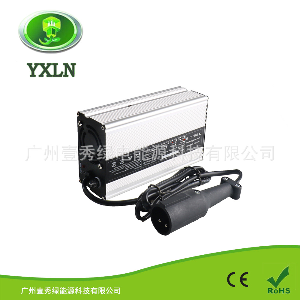 600W 36V 12A大圆头 高尔夫球车全铝外壳智能充电器厂家供应