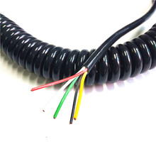 定制電源彈簧線高彈力延長線2芯一7芯電器設備電纜線螺旋電源線