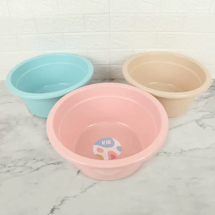 厂家批发家用洗脸盆 塑料加厚圆形洗菜盆 搓衣洗衣盆 洗脚盆定制