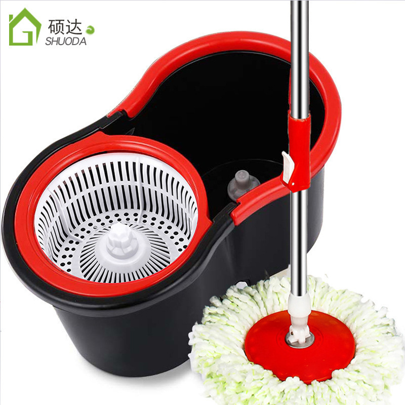 Premium Dual-Drive Mop Bucket for Home Use, Hands-Free Lazy Mop with Floating Basket and Rotating Mop