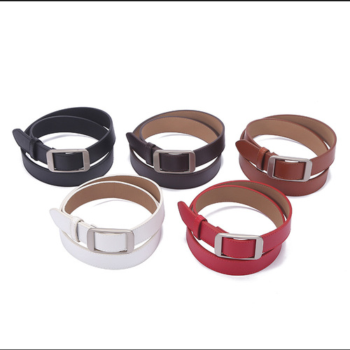 Manufacturer women's square buckle belt Korean style belt fashion fashion belt youth student belt one piece drop shipping