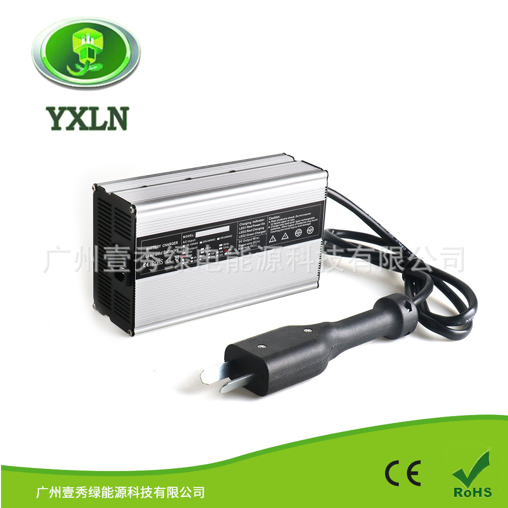 48V高尔夫球车充电器15A13串全自动充电充电器电压54.6V带大八角