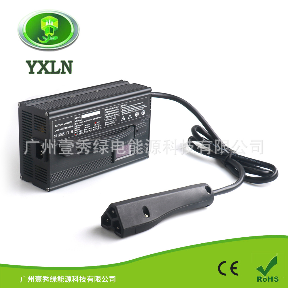 48V15A高尔夫球充电器带LED显示器 带EZ-GO RXV头铅酸电池充电器