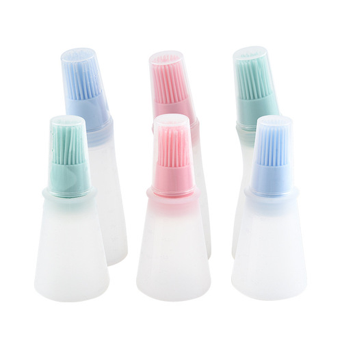 Seasoning sauce brush with scale oil brush bottle silicone barbecue oil brush bottle kitchen utensil gadget barbecue seasoning brush
