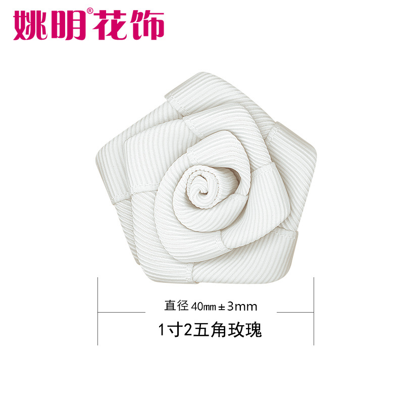 Cinta hecha a mano Rose cabeza material de poliéster Cinta pequeña flor ropa textil Decoración Accesorios cinta Rose