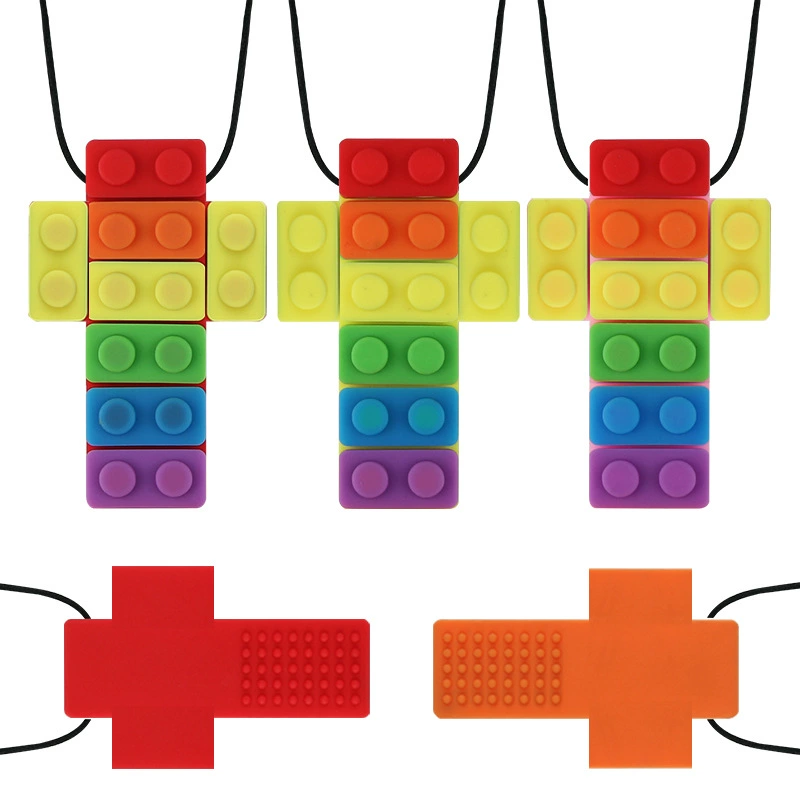 Трансграничные Специально для детей Радуга строительный зубной резец жевательный зубной подвеска детская зубная палочка крест силиконовый зубной клей