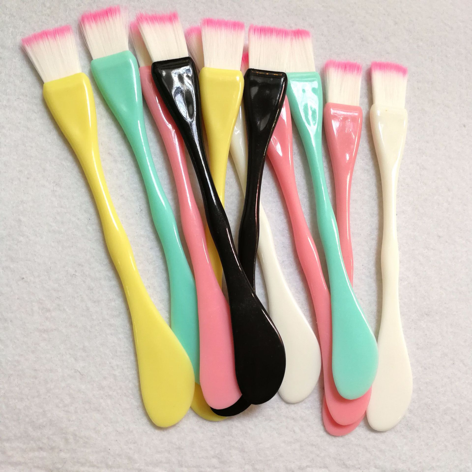 Factory Direct Sales Double-Headed Soft-Bristled Beauty Brush Facial Mask Brush Facial Mask Stick Beauty Tools Goodies Export Domestic Sales