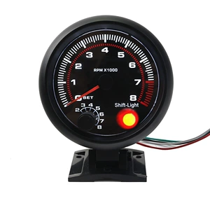 Avtomobil Təkmilləşdirmə Aksesuarları 3.75 düym Universal LED Takometr 0-8Rpm Mexanik