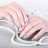 Fake nails for bride for manicure, nail stickers for nails, photography props, 24 pieces, wholesale