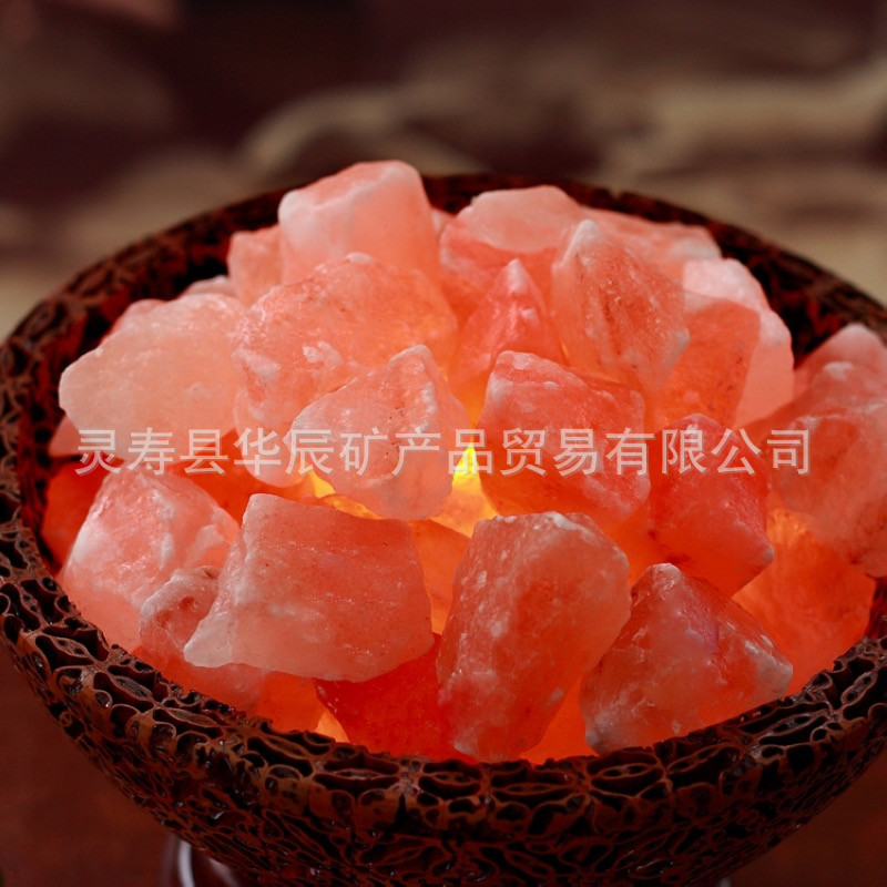 厂家供应  汗蒸房铺地用盐碎石  喜马拉雅盐块  自制盐灯用橙红盐