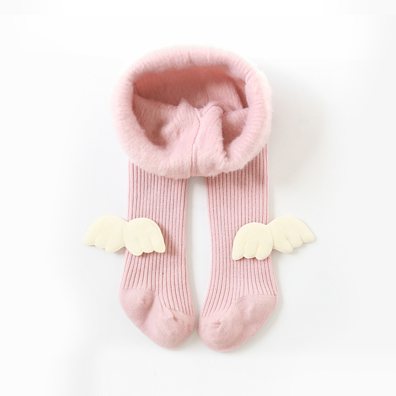 19 Nuevo Otoño e Invierno forrado de vellón engrosado pantimedias para niños bebé polainas de una sola pieza pantimedias calcetines para niñas