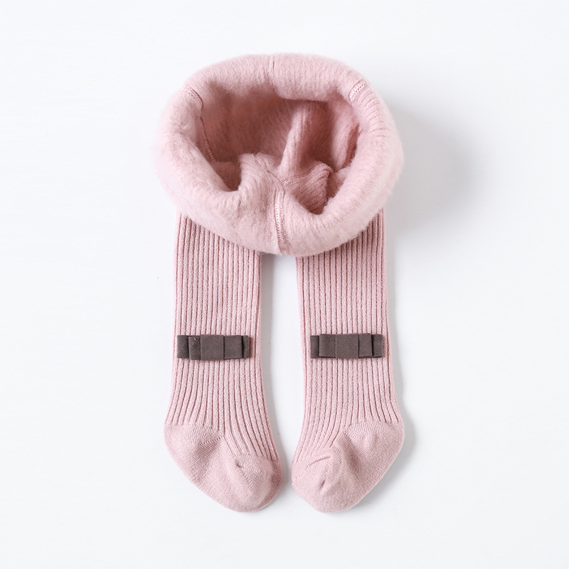 19 Nuevo Otoño e Invierno forrado de vellón engrosado pantimedias para niños bebé polainas de una sola pieza pantimedias calcetines para niñas