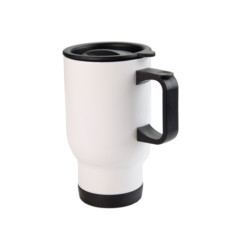 Taza de automóvil plateada acero inoxidable taza de transferencia térmica taza de automóvil taza de transferencia térmica taza de viaje taza de automóvil