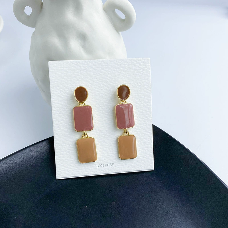 Старинная серебряная игла, длинные серьги, образец 925 пробы, яркий запоминающийся стиль, качественный стиль, французский стиль