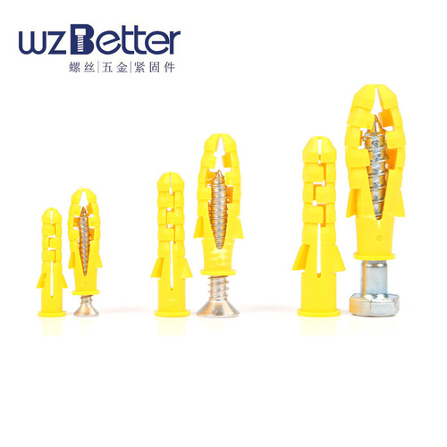 Small yellow croaker expansion screw plastic expansion tube rubber plug bolt expansion plug self-tapping screw set bolt 6mm8mm