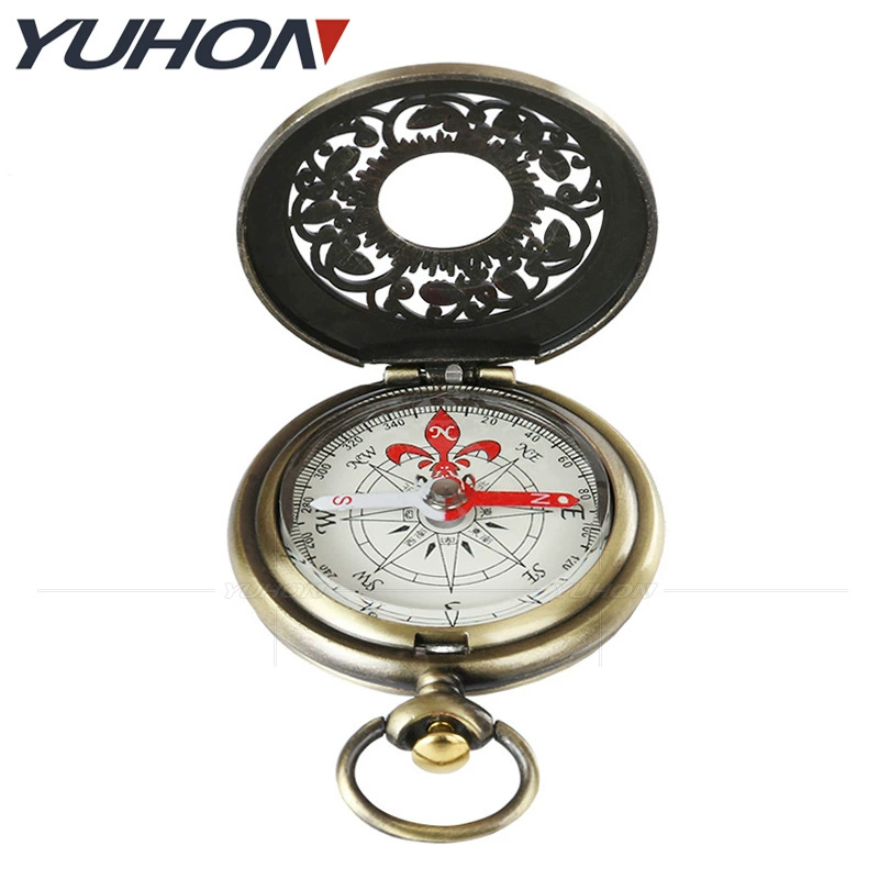 Карманные часы флип-Компас портативный открытый автомобиль для путешествий по пересеченной местности Компас для ключей профессиональная указка