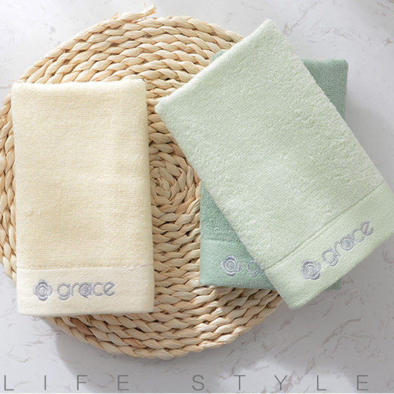 Jieliya towel bamboo fiber soft and comfortable absorbent plain towel embroidered logo jieliya 6413