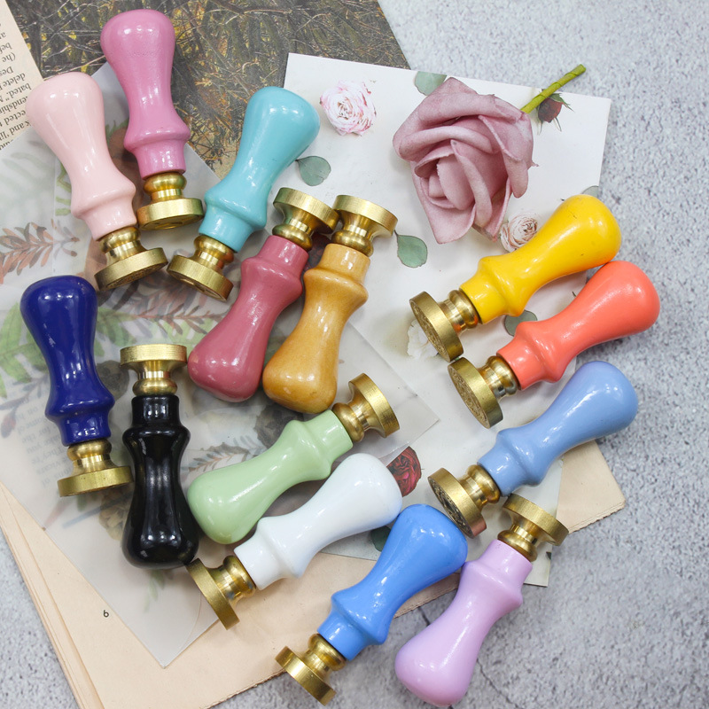 Accesorios de sello de pintura de fuego macaron chica fresca color caramelo mini Mango se puede dibujar para hacer estilo de cabeza de cobre