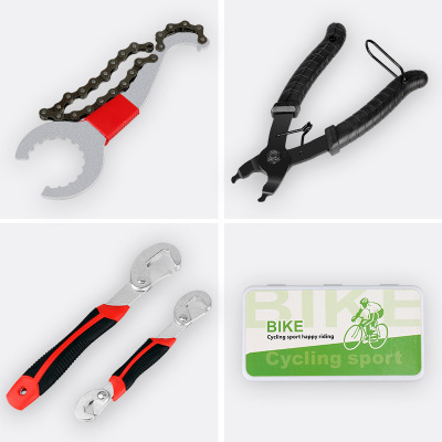 Strumenti per decorare la cassetta degli attrezzi per biciclette, chiave inglese, kit pompa per mountain bike, accessori per utensili di riparazione_voghion.com