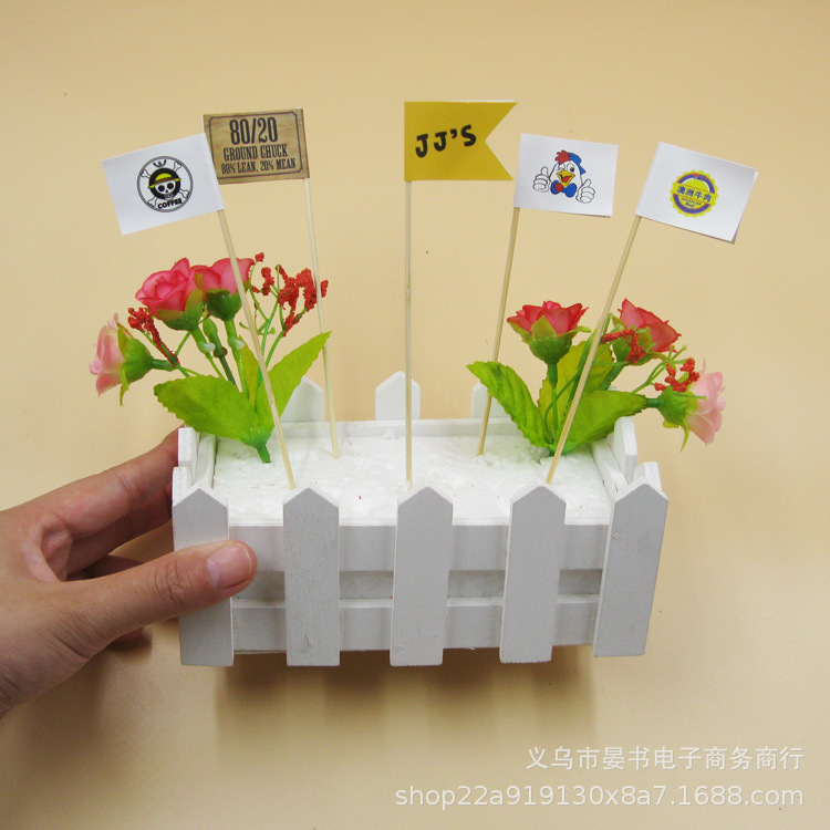 牙签旗迷你旗牛排杯旗迷你小旗帜鸡尾酒签插旗汉堡插旗蛋糕旗