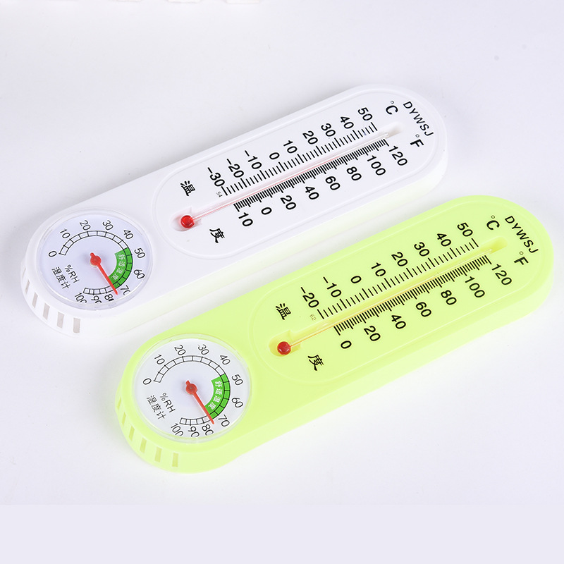 红水温度计DYWSJ温度表指针湿度计养殖种植冷冻悬挂式长条温度表