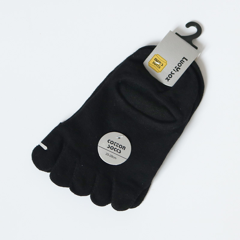 Tanfei verano malla de color sólido calcetines de cinco dedos calcetines de algodón ultrafinos invisibles de los hombres calcetines de los hombres venta directa de fábrica al por mayor