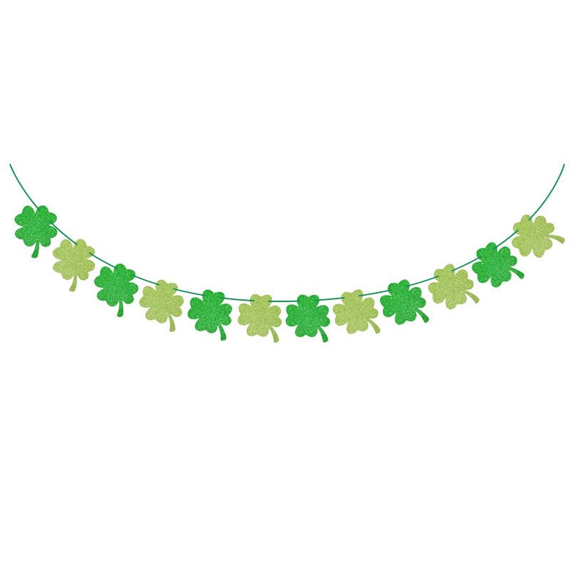 Dfq204 12 hojas de Trébol de cuatro hojas bicolor