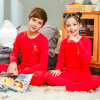 Thermal underwear, red cotton birthday charm for boys and girls, keep warm set, suitable for teen, wholesale